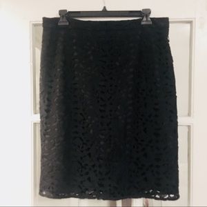 J.Crew Black Lace Skirt